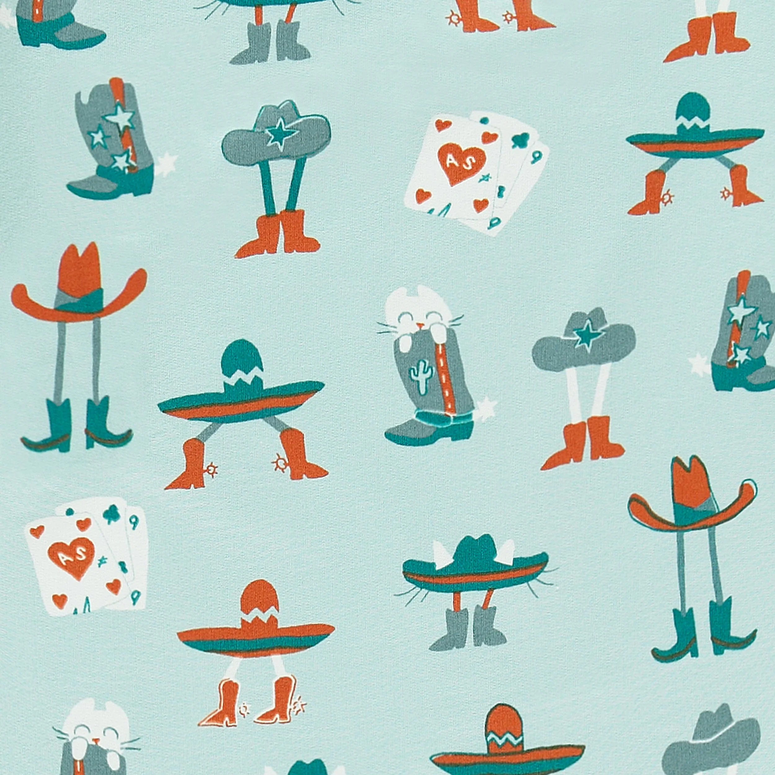 T-shirt turquoise à motifs western, enfant - Image 2