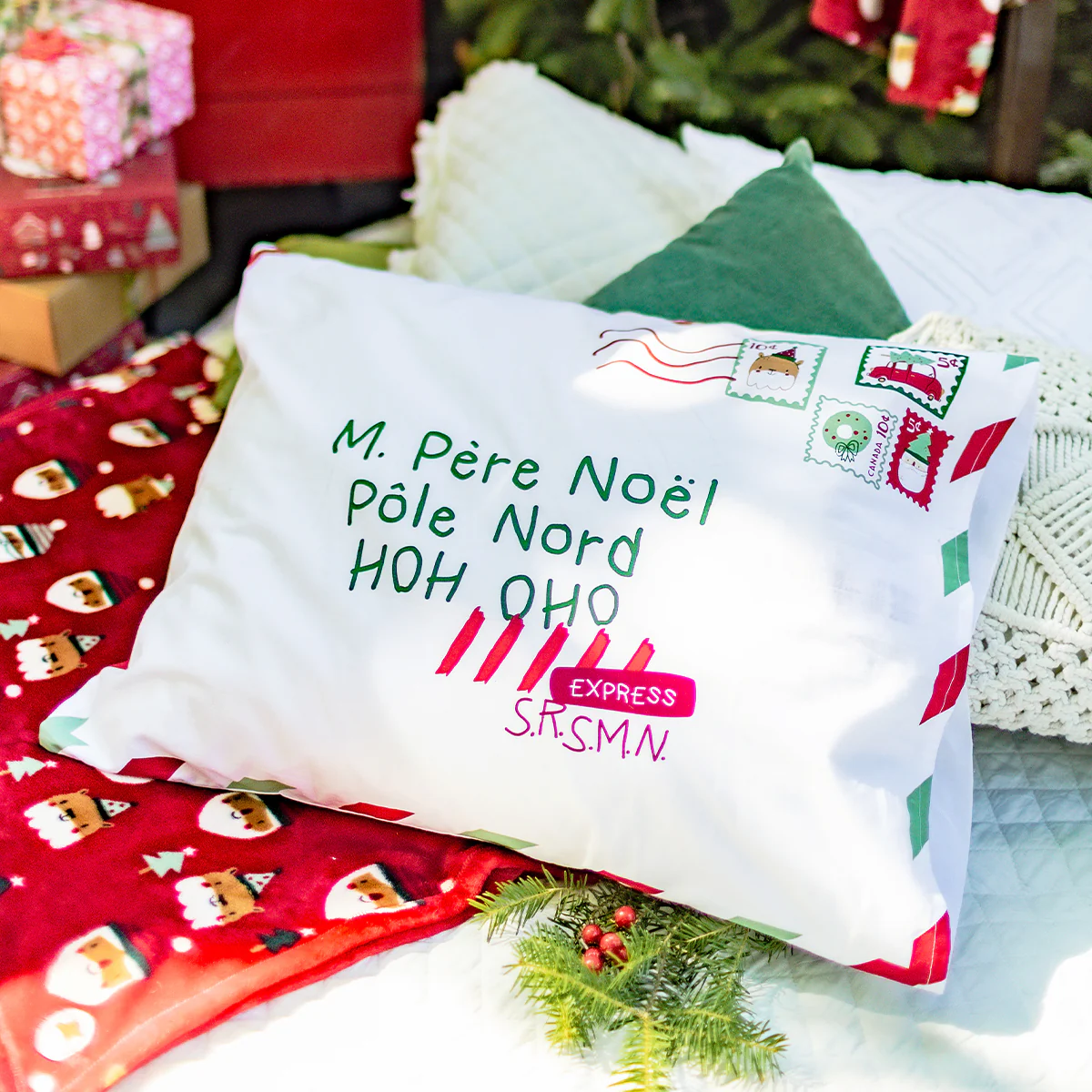 Taie d'oreiller réversible « lettre au père Noël » - Image 3