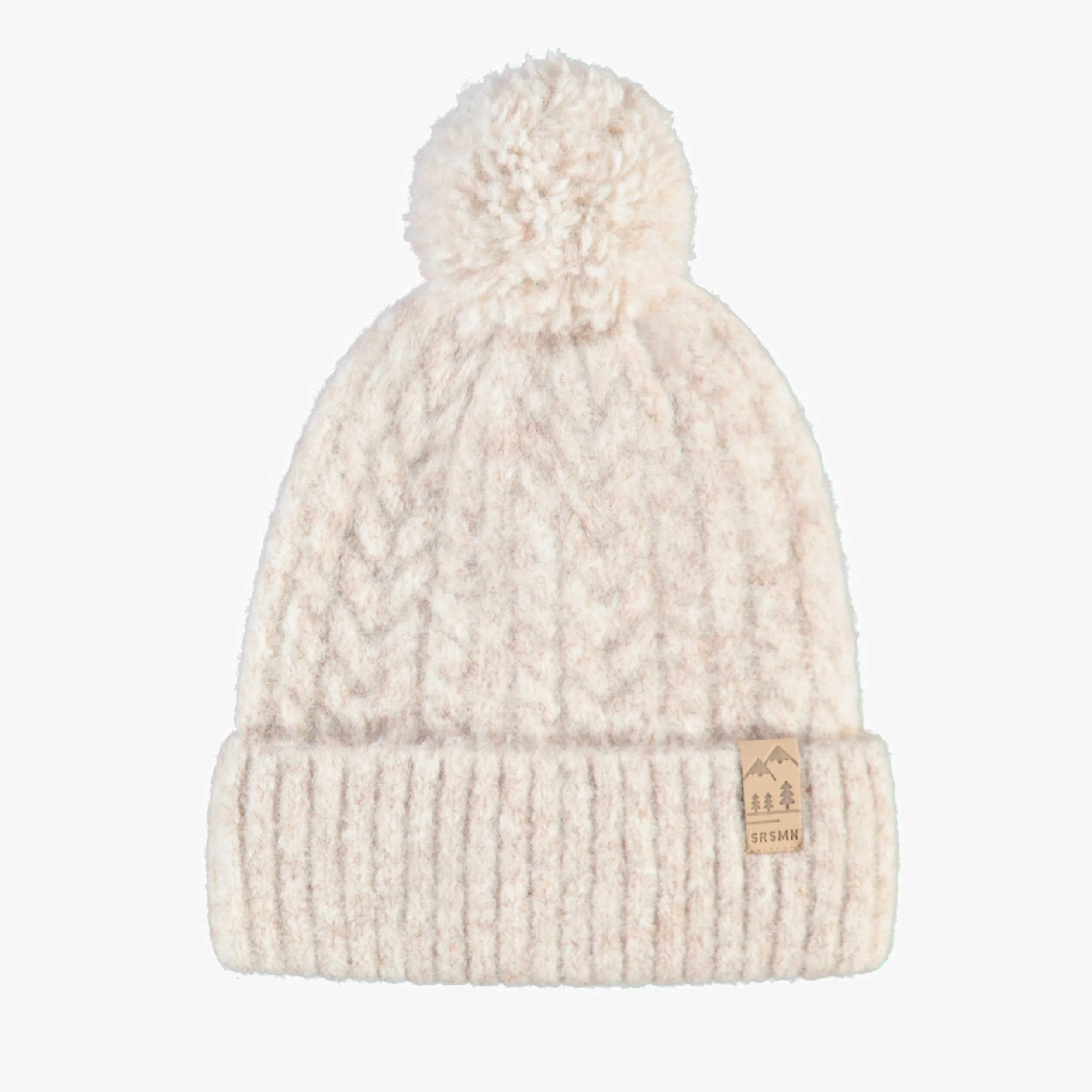 Tuque beige en tricot, enfant