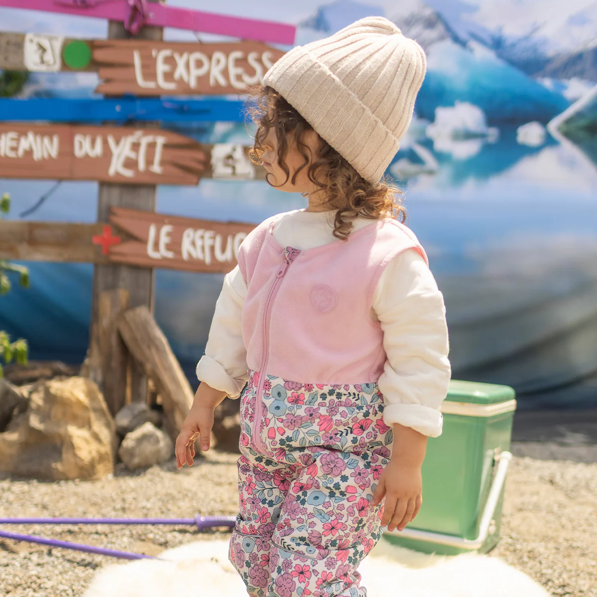 Tuque crème en tricot, bébé - Image 3