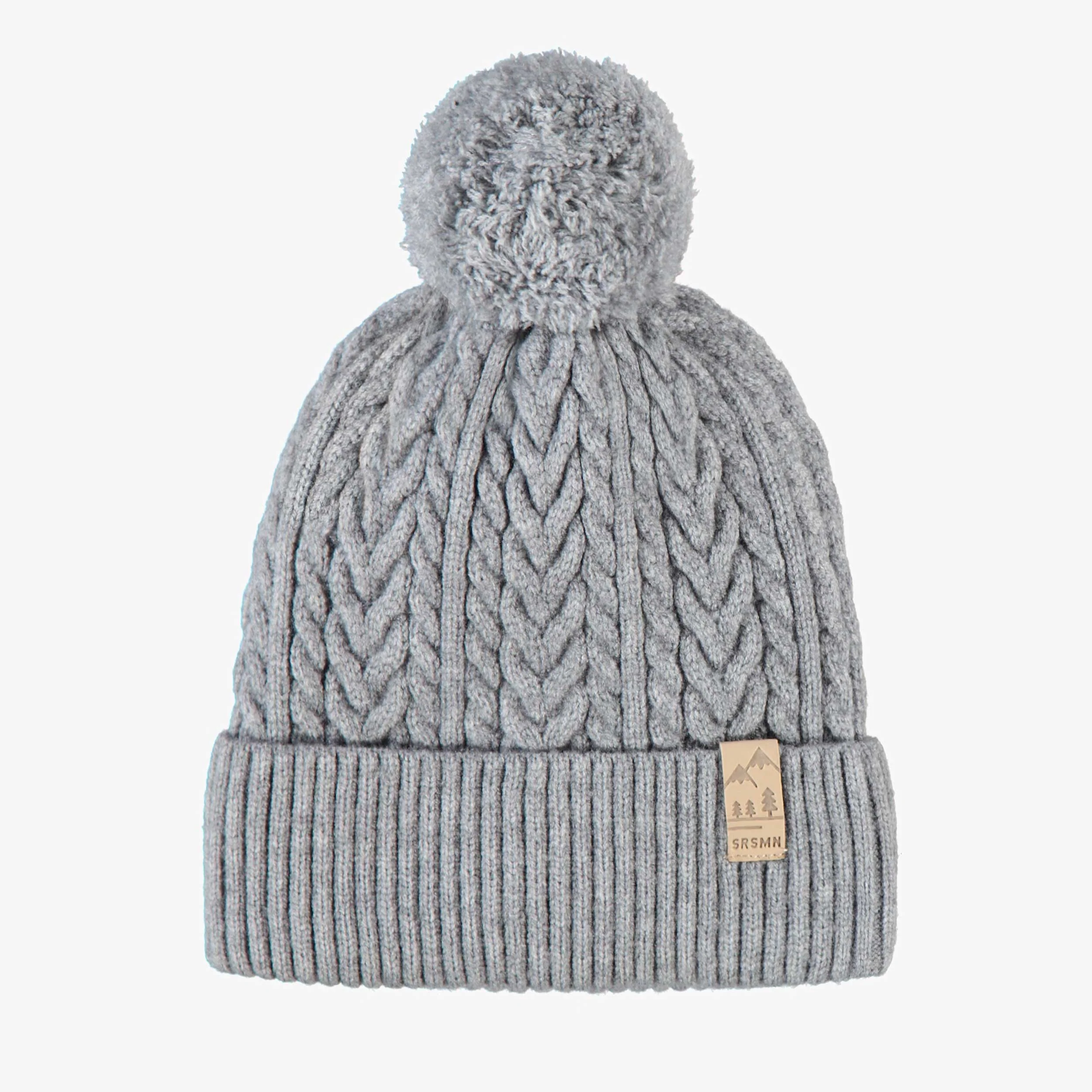 Tuque grise en tricot, enfant