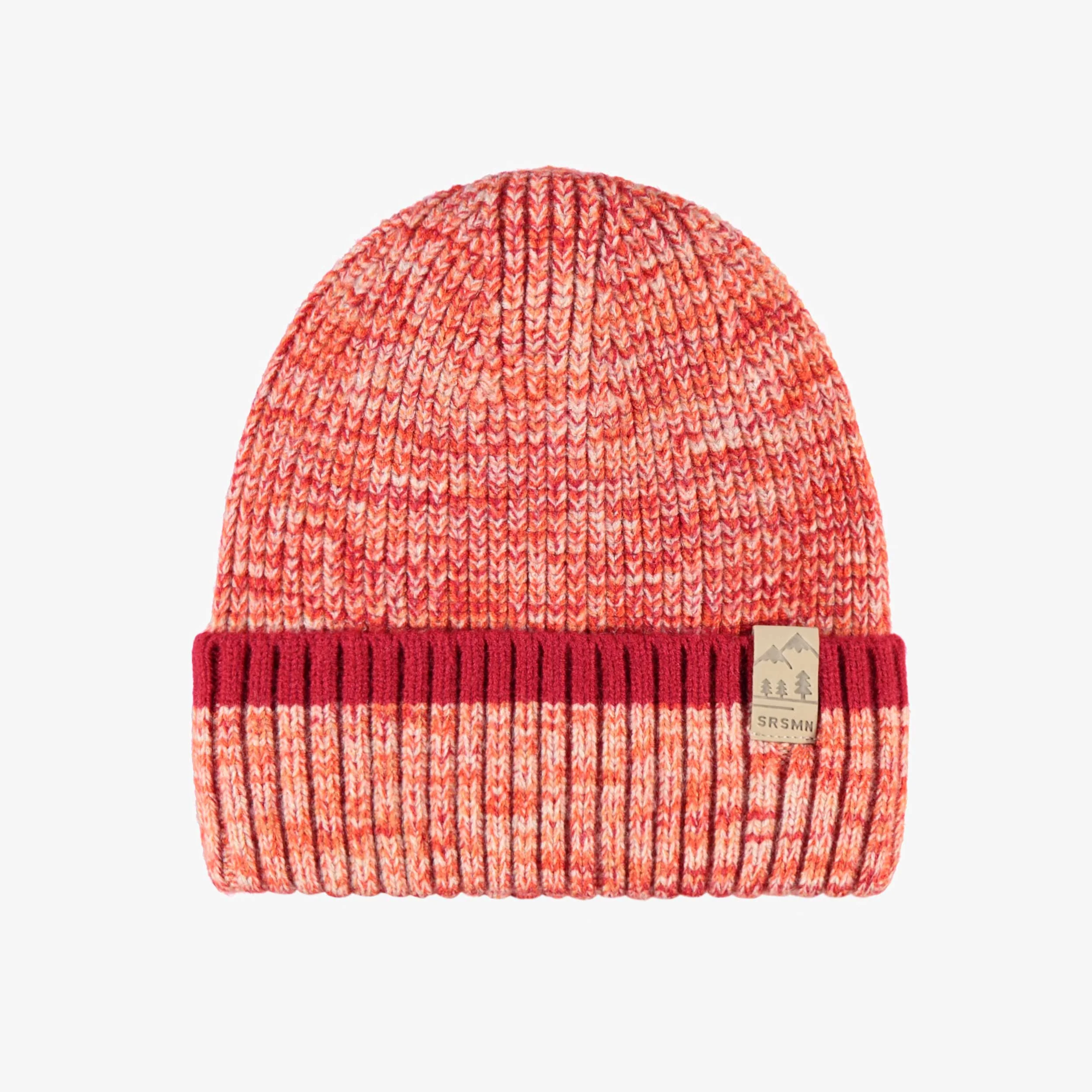 Tuque orange en tricot, enfant