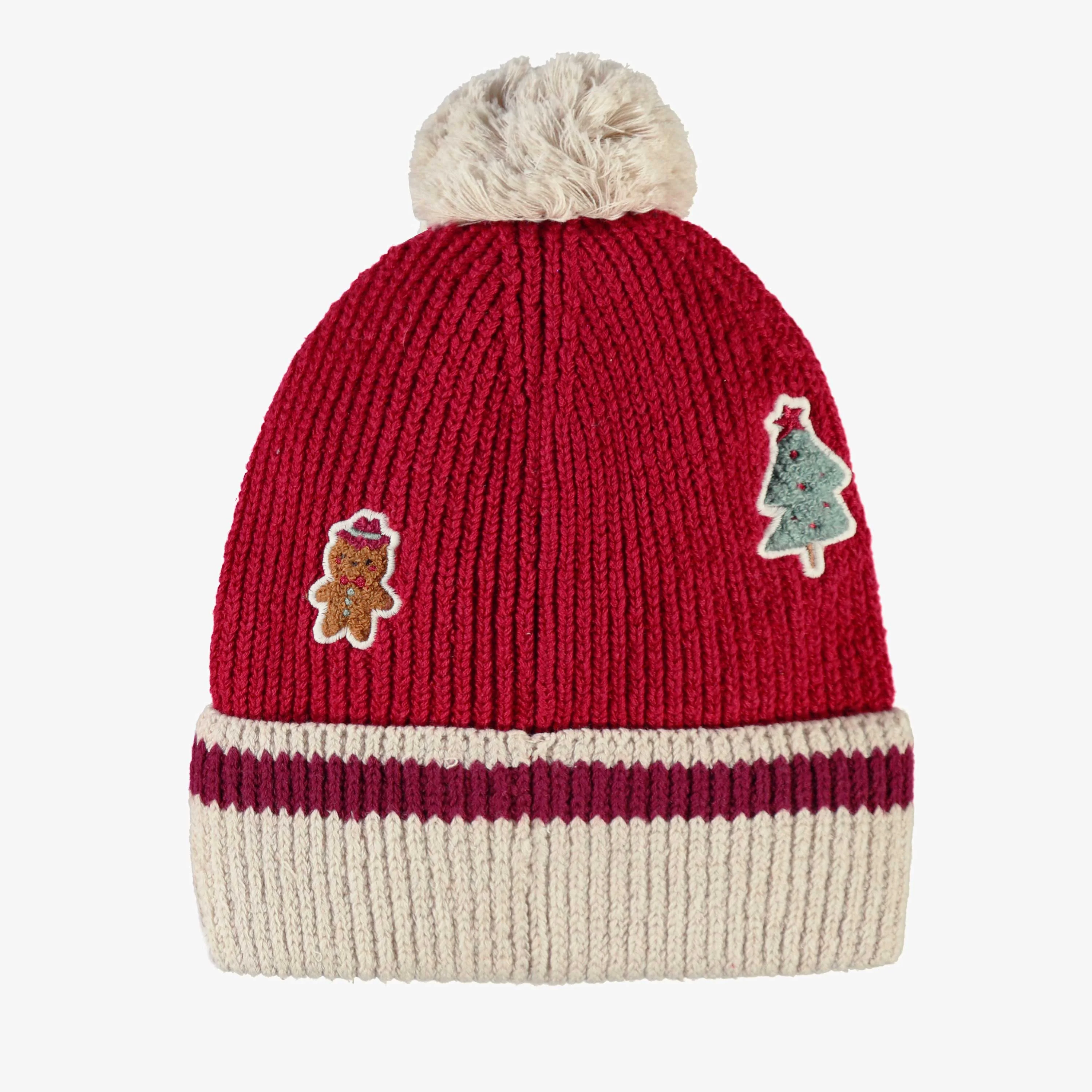 Tuque rouge en tricot avec motifs des Fêtes, adulte - Image 3