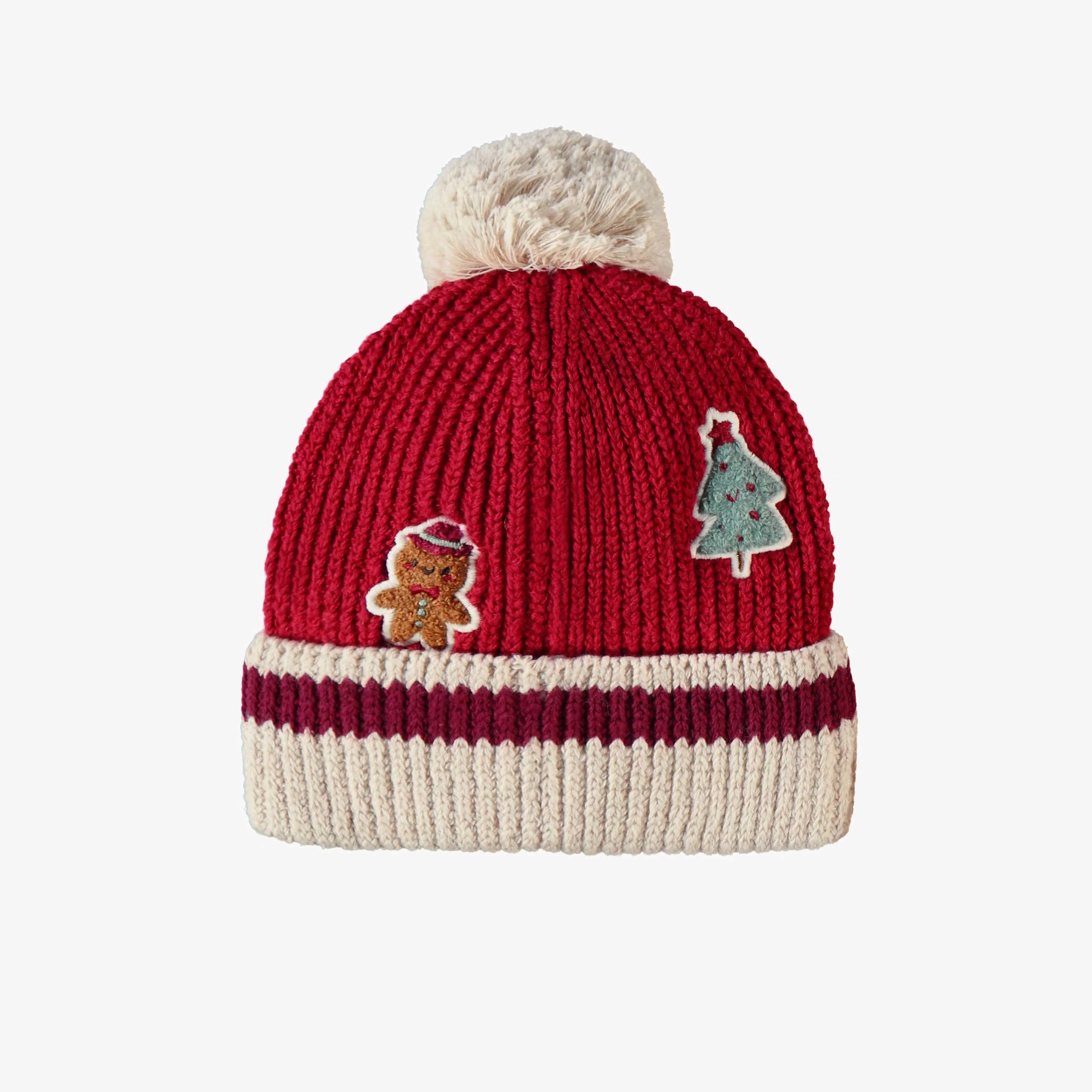 Tuque rouge en tricot avec motifs des Fêtes, bébé - Image 6