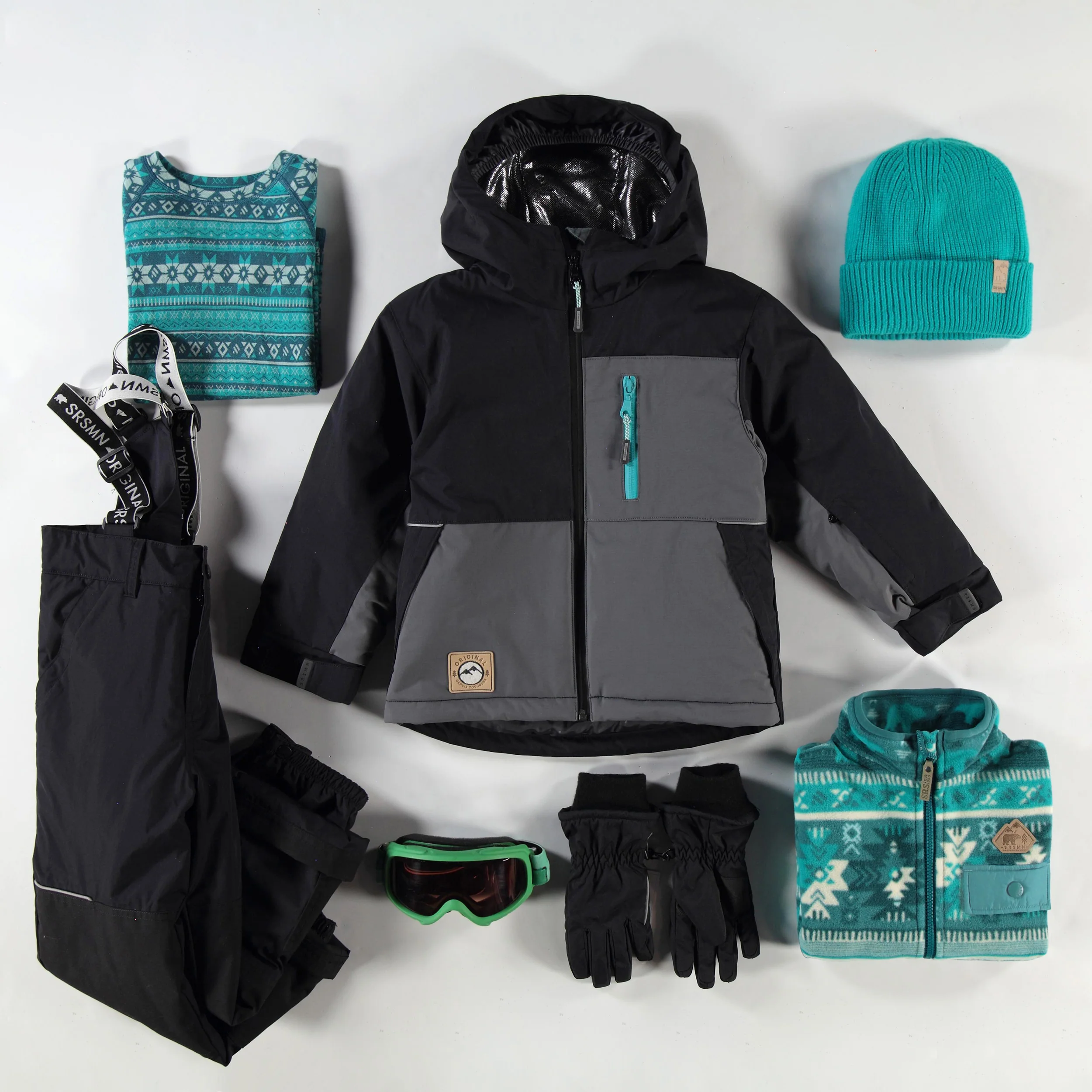 Tuque turquoise en tricot, enfant - Image 6