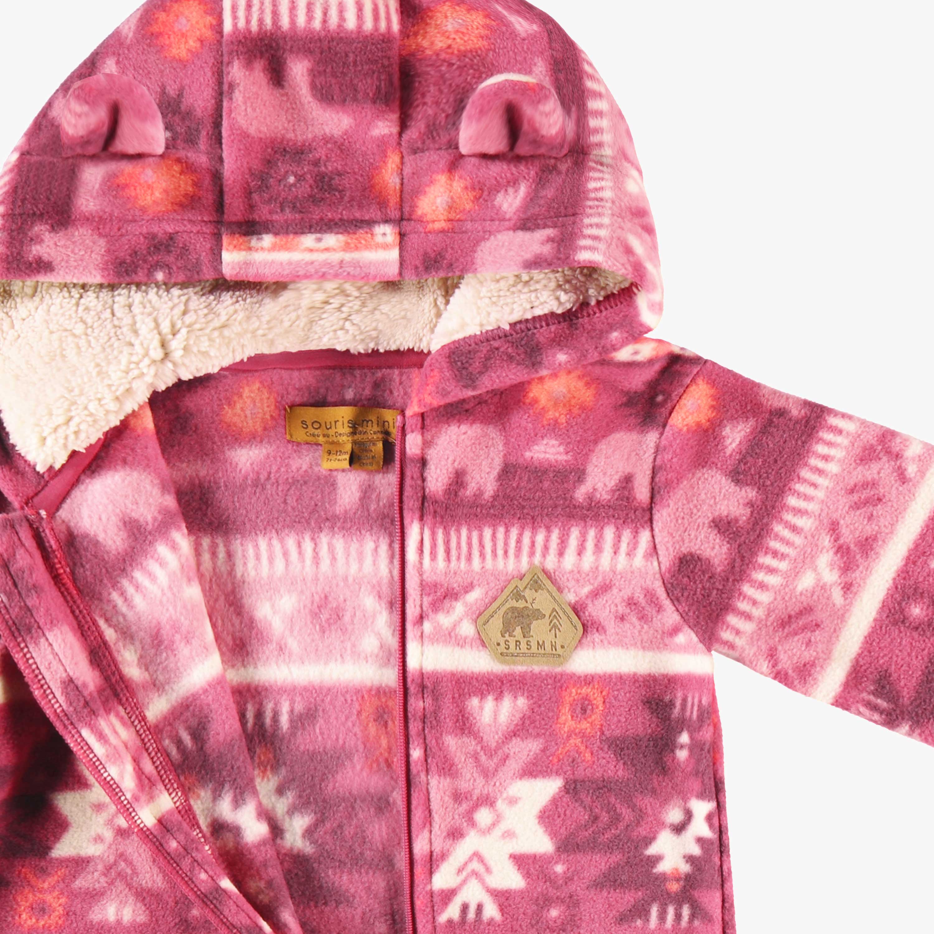 Une-pièce rose en polar avec motifs, bébé - Image 3