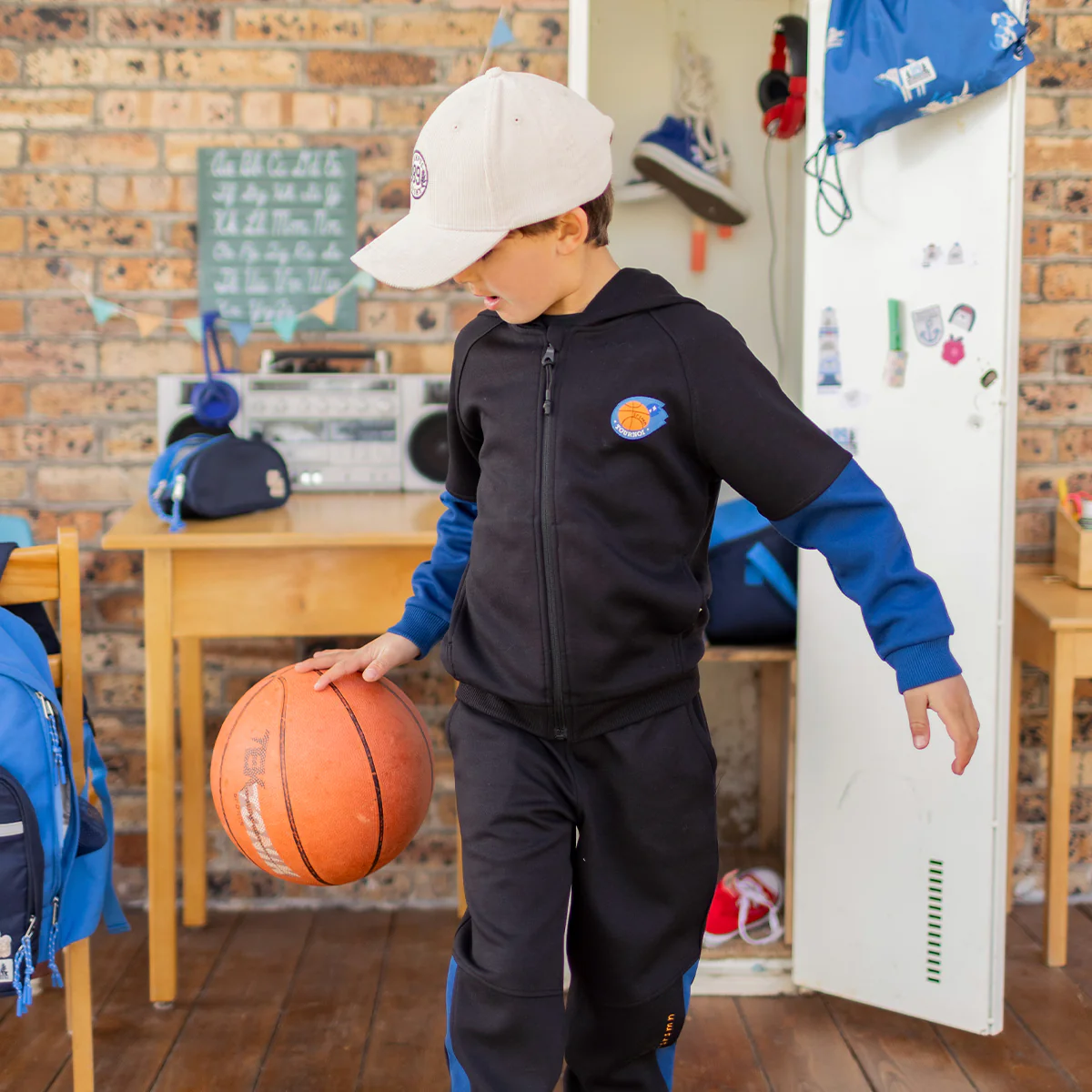 Veste à capuchon noire, enfant - Image 3