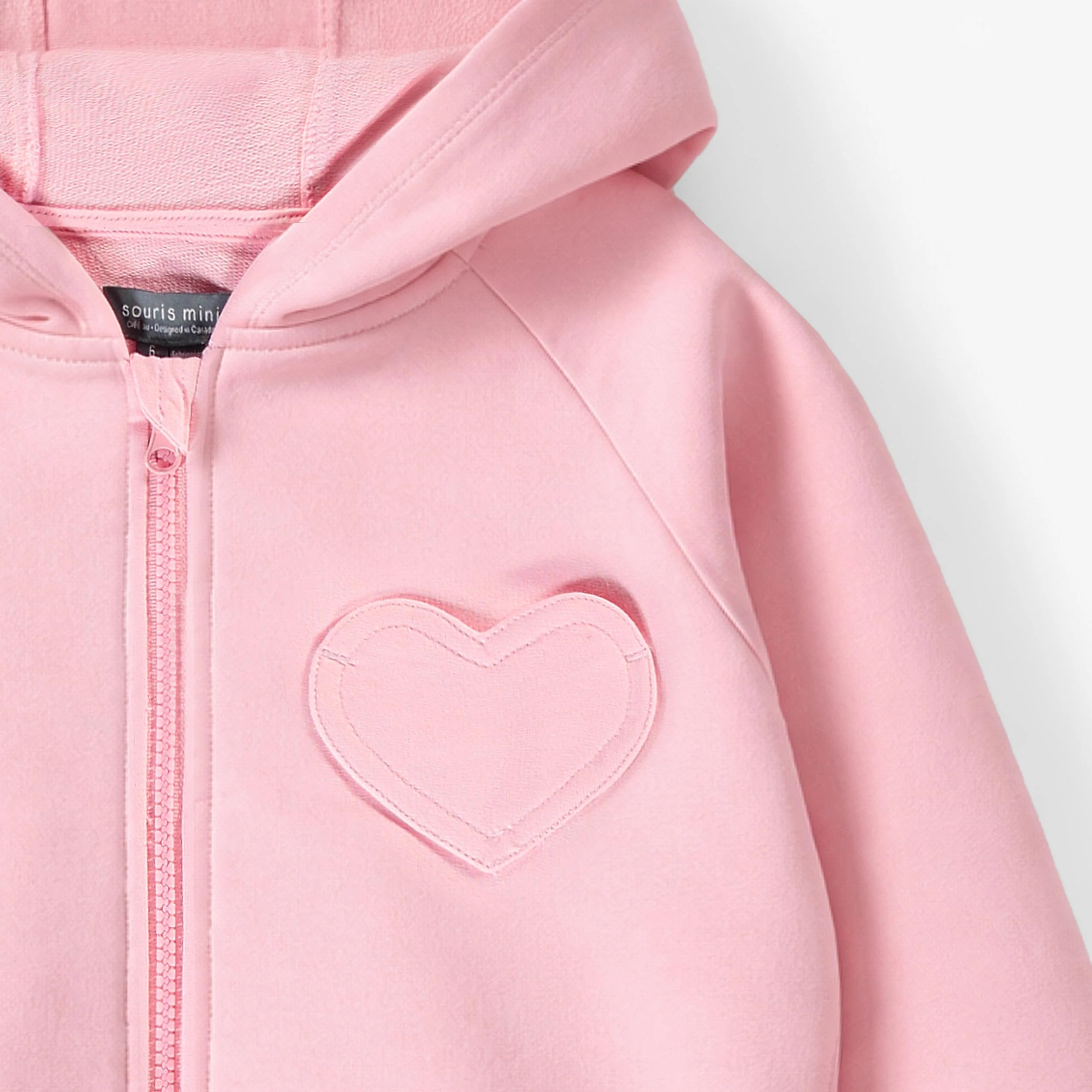Veste à capuchon rose, enfant - Image 5