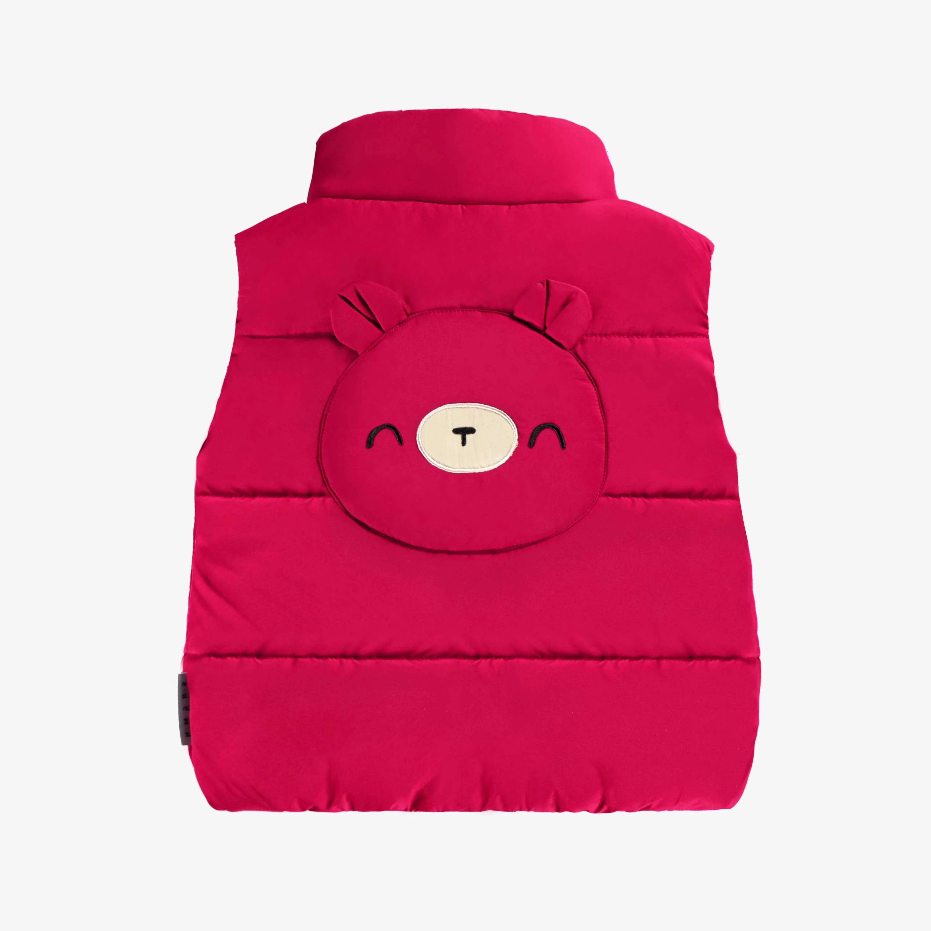 Veste doudoune sans manches rouge framboise, bébé - Image 6