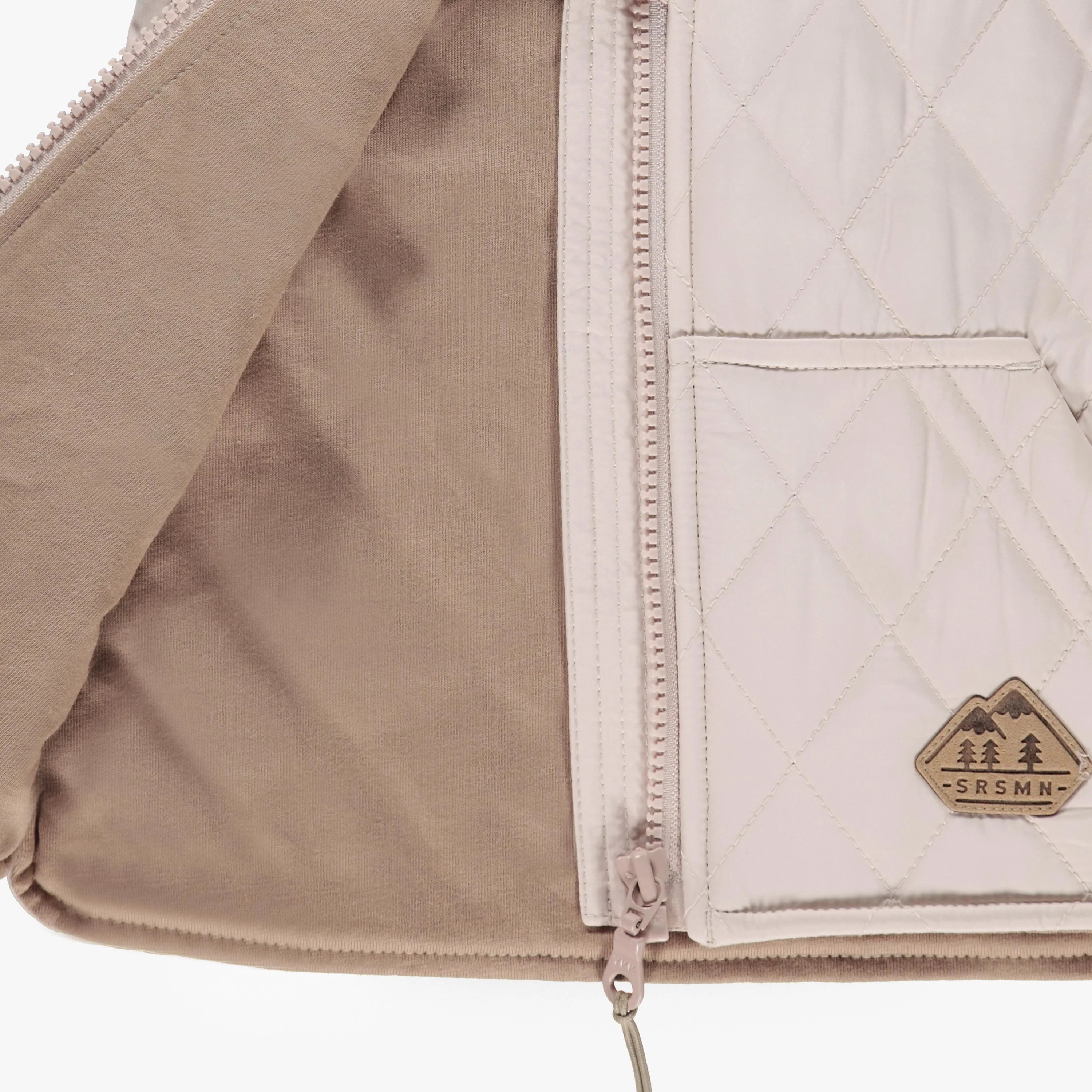 Veste sans manches beige à motif matelassé de losanges, bébé - Image 4