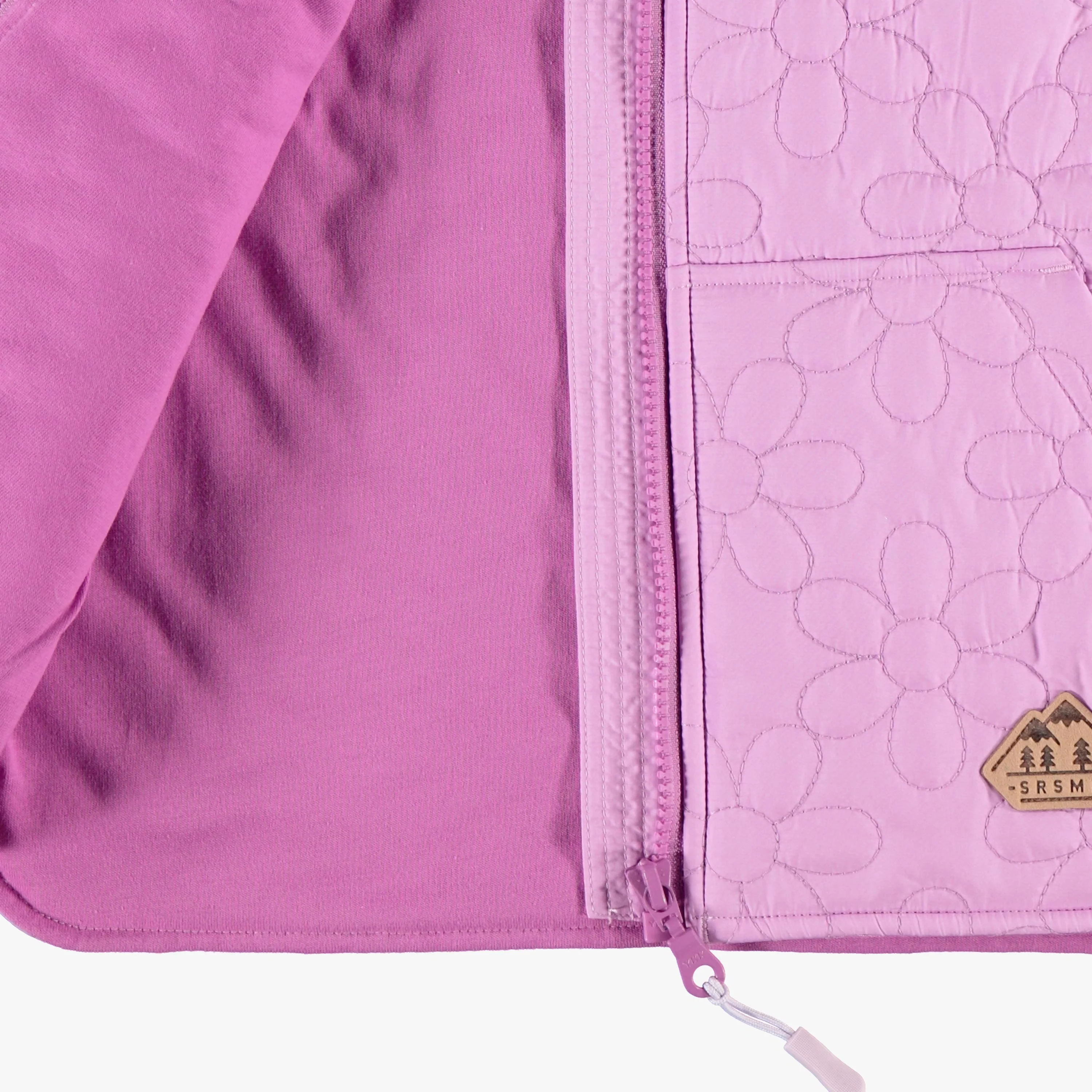 Veste sans manches mauve à motif floral matelassé, enfant - Image 4