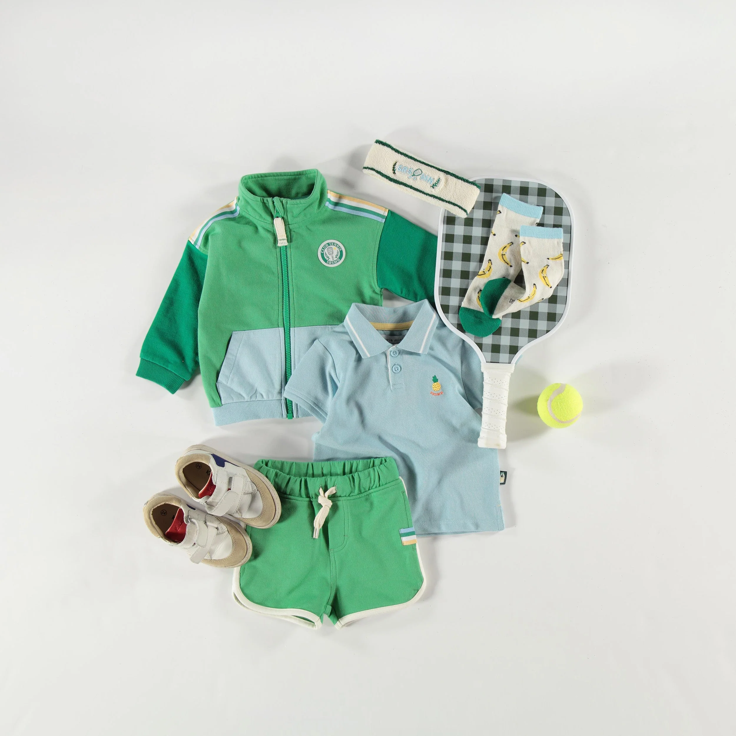 Veste verte en coton français, bébé - Image 3